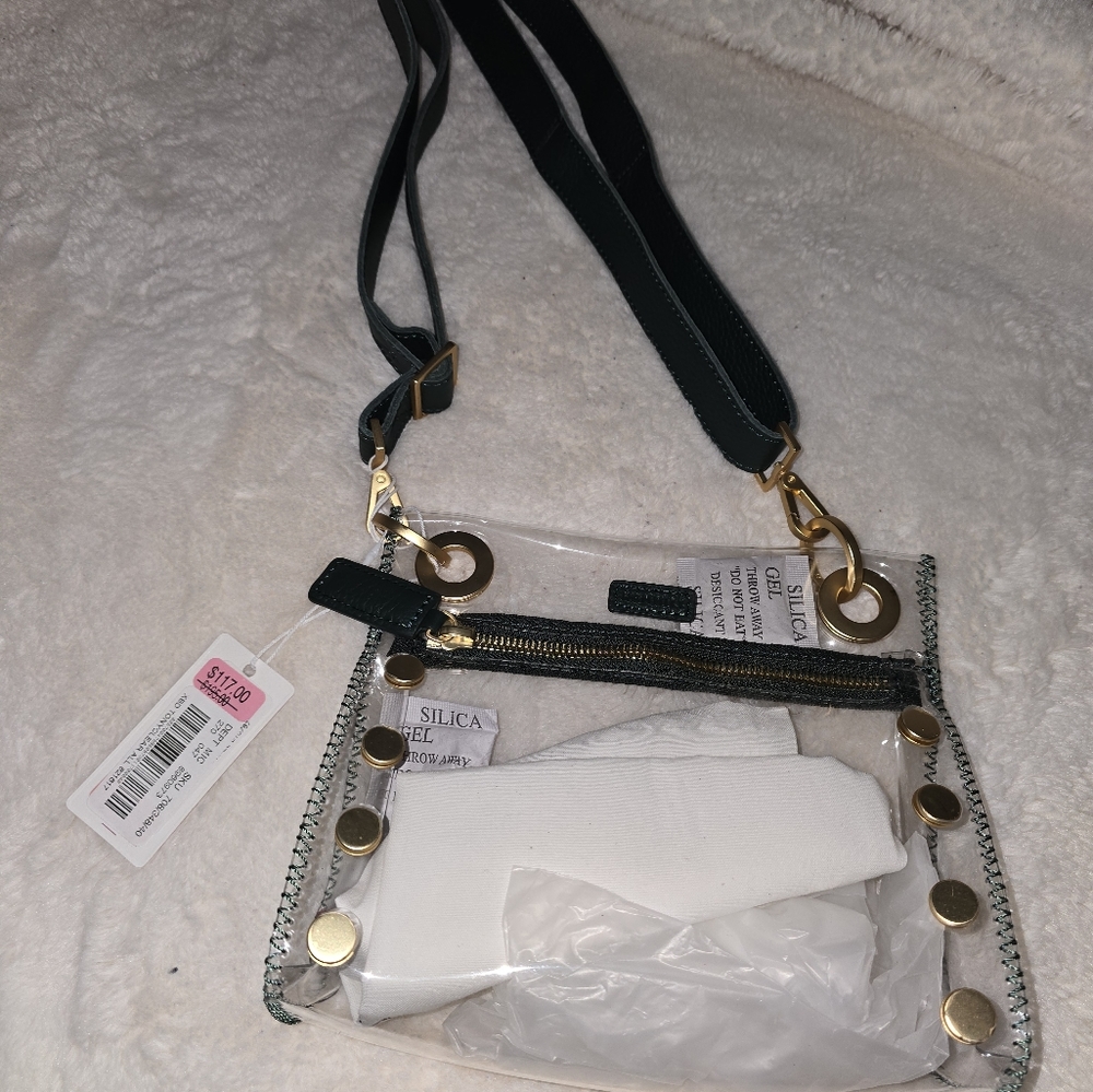 NWT clear crossbody